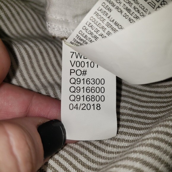 Lucky Brand Sz L Women's Linen Blend Striped Jacket Full Zip Waist Drawstring - Picture 10 of 12